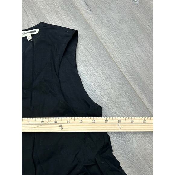Madewell Sleeveless Crewneck Bubble Top Pullover Cotton Jet Black Size XS NWT - Picture 6 of 9